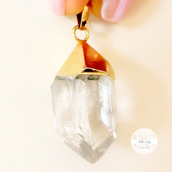 NEW White Quartz Pendant On Sterling Silver 925 - Picture 4 of 6